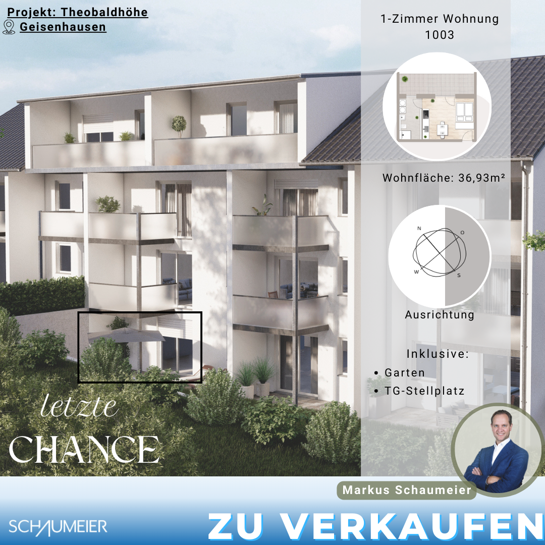 *Zukunftsorientiert investieren* Apartment mit attraktiver Rendite in bester Lage, 84144 Geisenhausen, Apartment